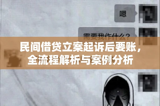 民间借贷立案起诉后要账，全流程解析与案例分析