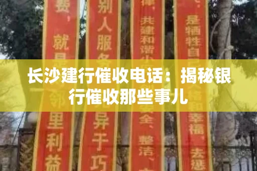 长沙建行催收电话：揭秘银行催收那些事儿